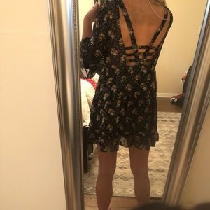 Black boho dress